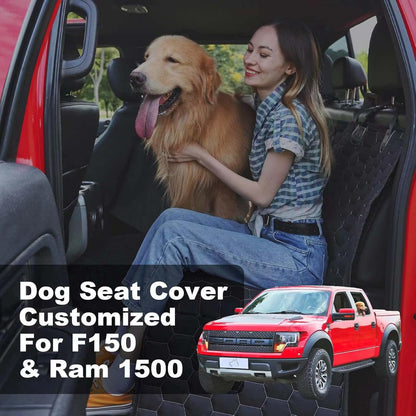 Dog Car Seat Cover for Trucks, Back Seat Pet Cover for Dogs F150 Ram 1500, Waterproof Dog Hammock