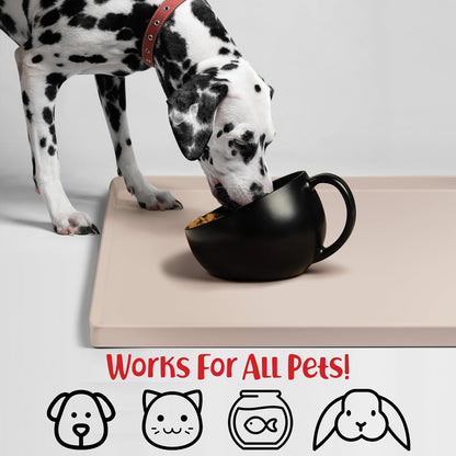 DogBuddy Dog Food Mat – Waterproof Dog Bowl Mat for Food and Water, Silicone Pet Feeding Mats for