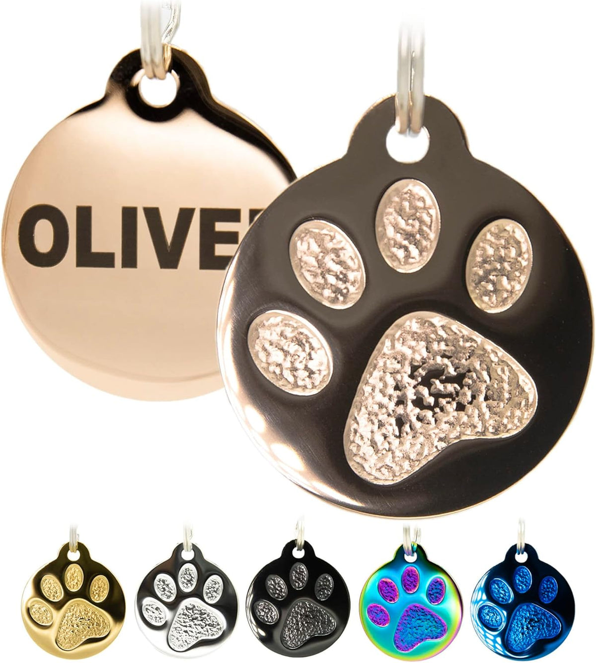 Engraved Pet Tag for Dogs and Cats - Personalized Front & Back up to 4 Lines of Text Custom