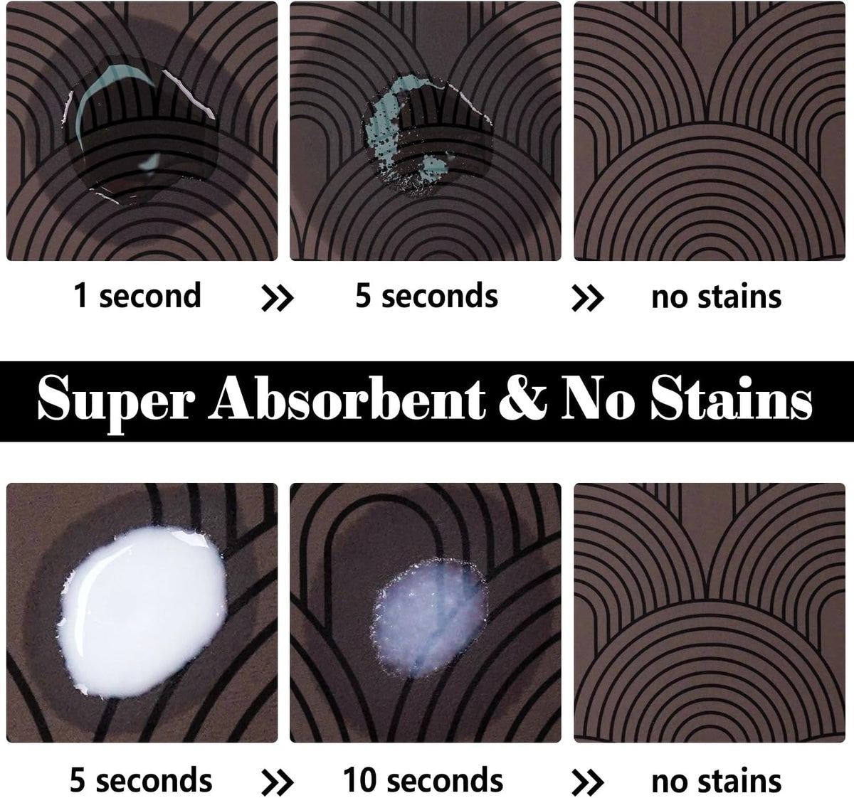 Dog Food Mats for Floors Absorbent, Pet Cat Food Mat - Quick Dry Dog Bowl Mats for Food and Water