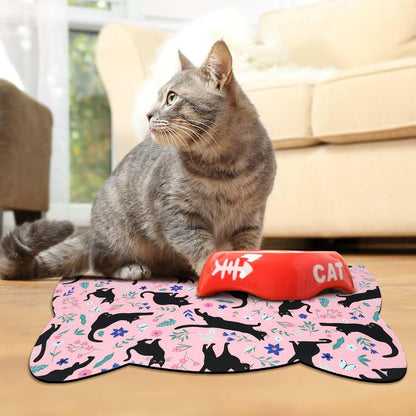 Cat Food Mats for Floor, Dog Water Bowl Mats Pet Feeding Absorbent Placemats for Food and Water