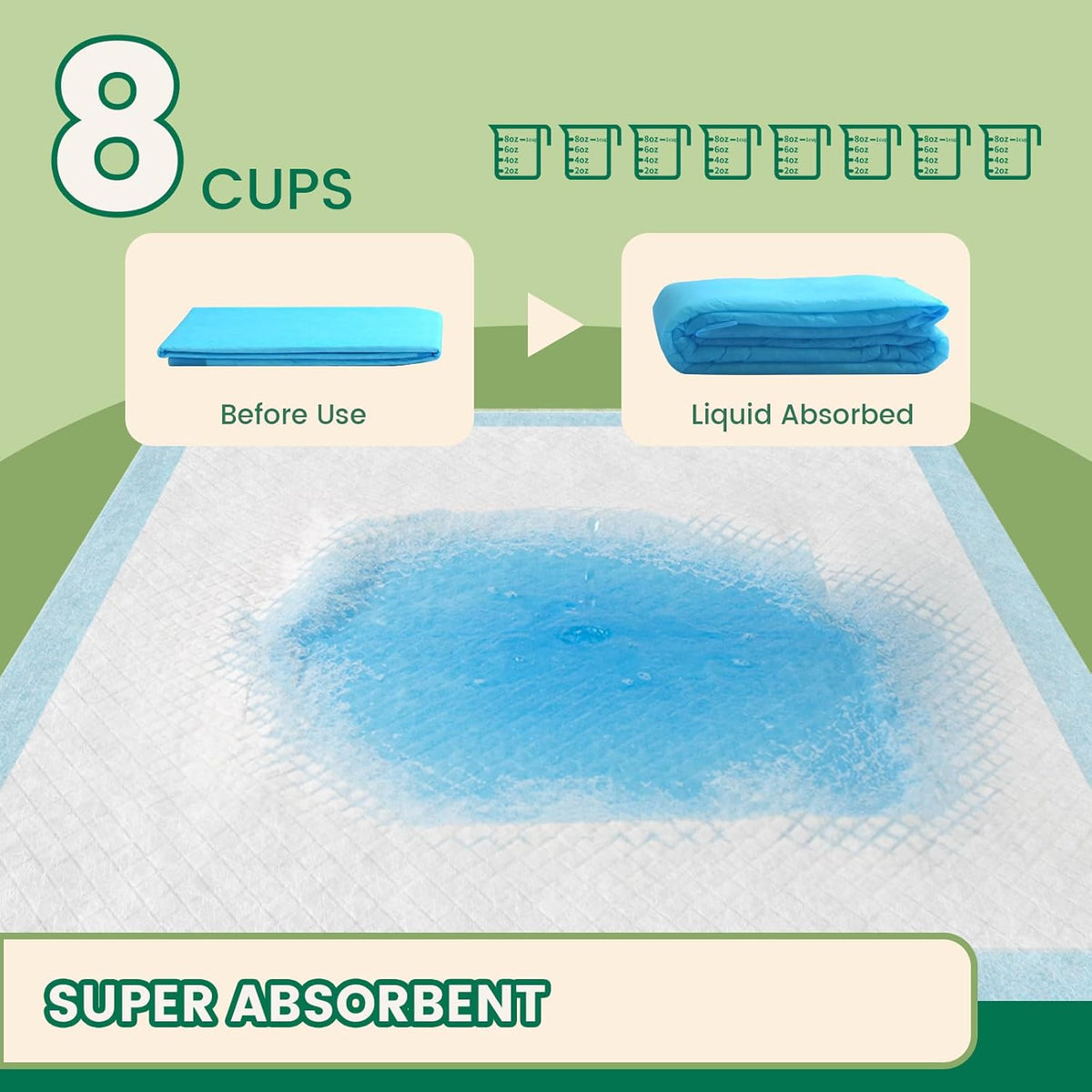 IMMCUTE 7 Layer Dog Pads 30x28 Inch, 50 Count - Super Absorbent Dog Pee Pads Extra Large