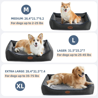 Orthopedic Dog Beds for Medium Dogs, Durable Egg Crate Foam Sofa Dog Bed wit Washable Removable