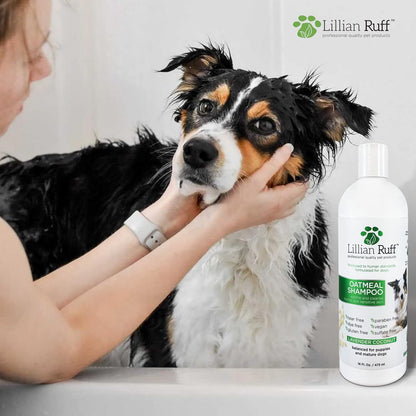 Lillian Ruff Calming Oatmeal Pet Shampoo for Dry Skin & Itch Relief with Aloe & Hydrating Essential