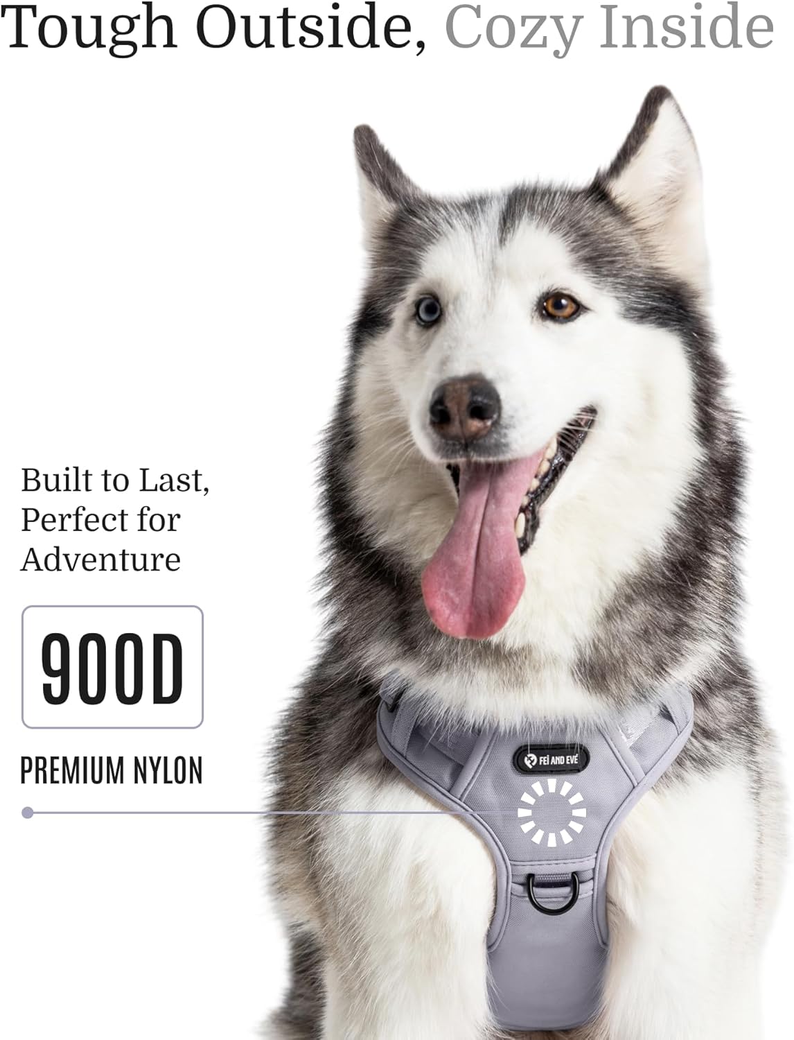 2025 New Edition, Fei & Eve MagEase Dog Harness - 3-Second Magnetic Buckles | 3-Point No-Pull