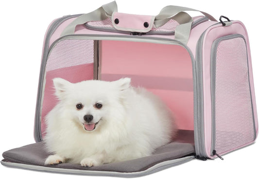 PETSFIT Cat Carrier for Large Cats, Dog Carriers for Small Dogs Under 25 Lbs, Soft Pet Carrier, Cat