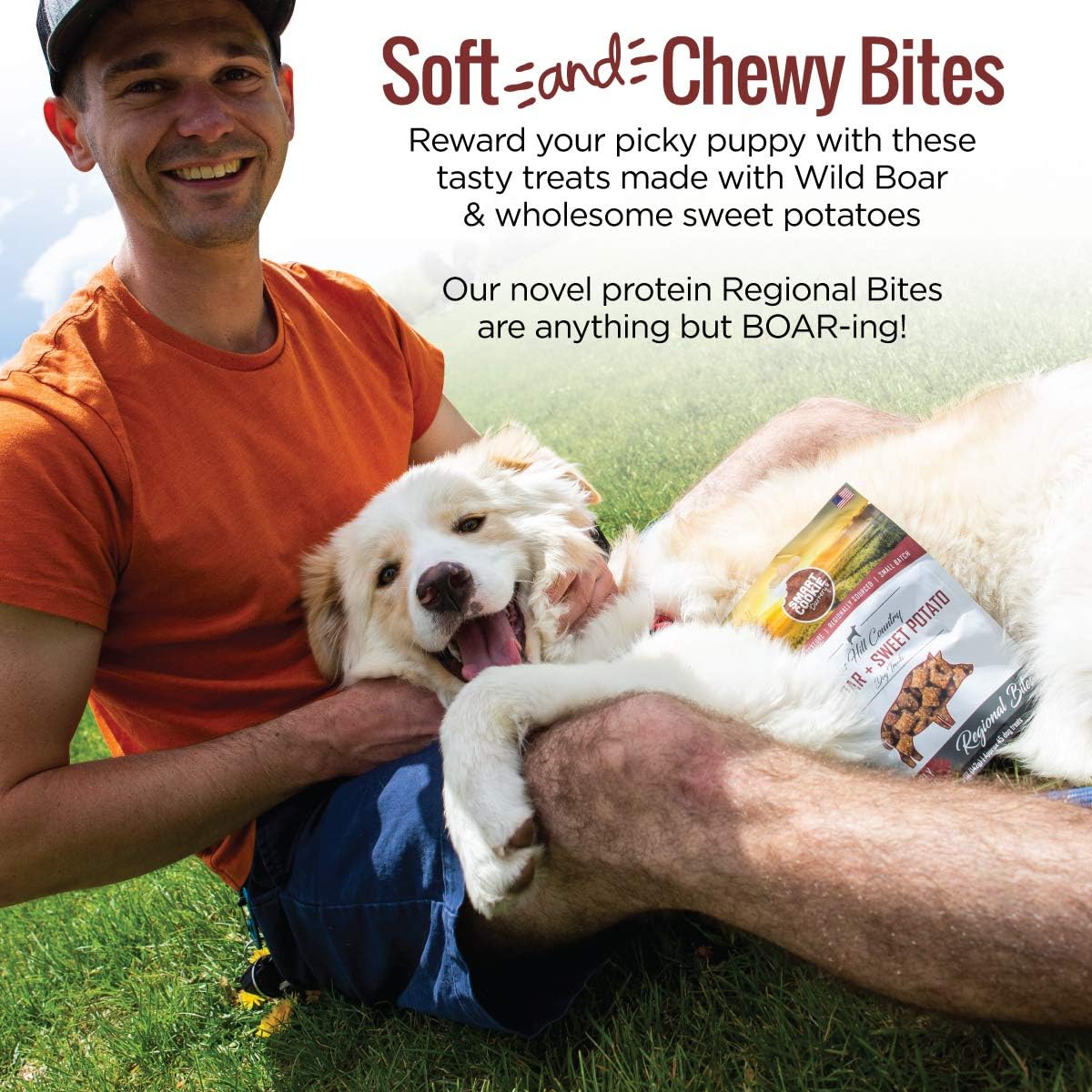 Smart Cookie All Natural Dog Treats - Wild Boar & Sweet Potato - Training Treats for Dogs with