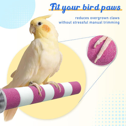 Bird Perches for Cage Bird Cage Accessories Toys Parrot Sand Paw Grinding Stick for Budgies