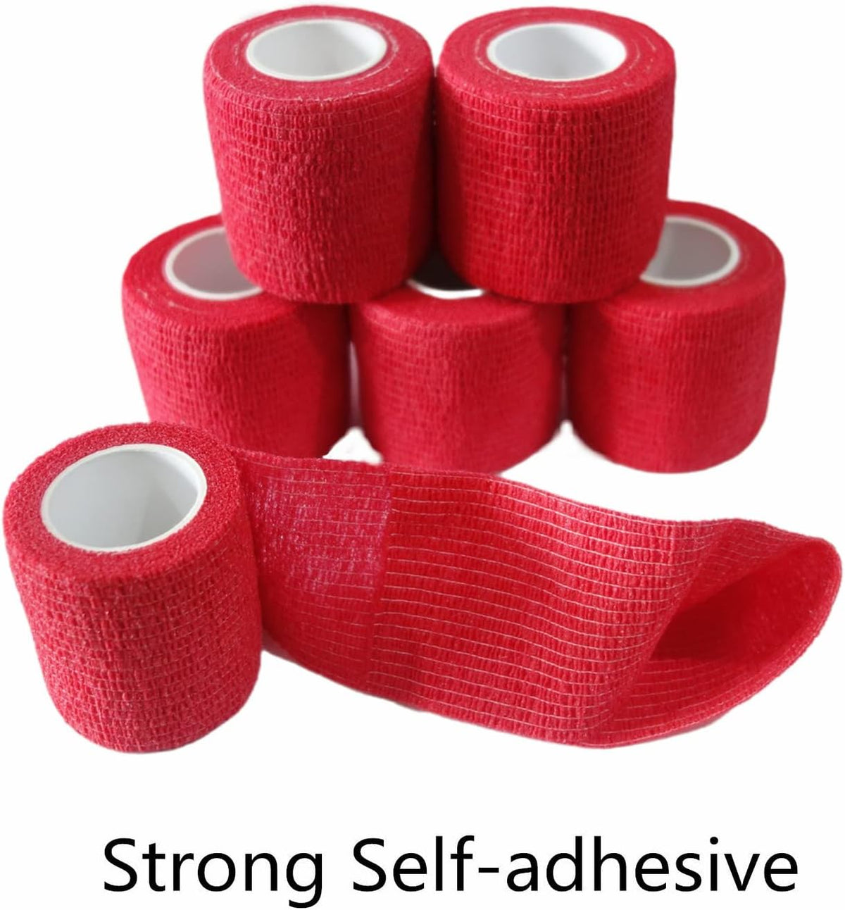 6 Pack 2" x 5 Yards Self Adhesive Bandage Wrap Breathable Cohesive Vet Wrap for Pets, Elastic