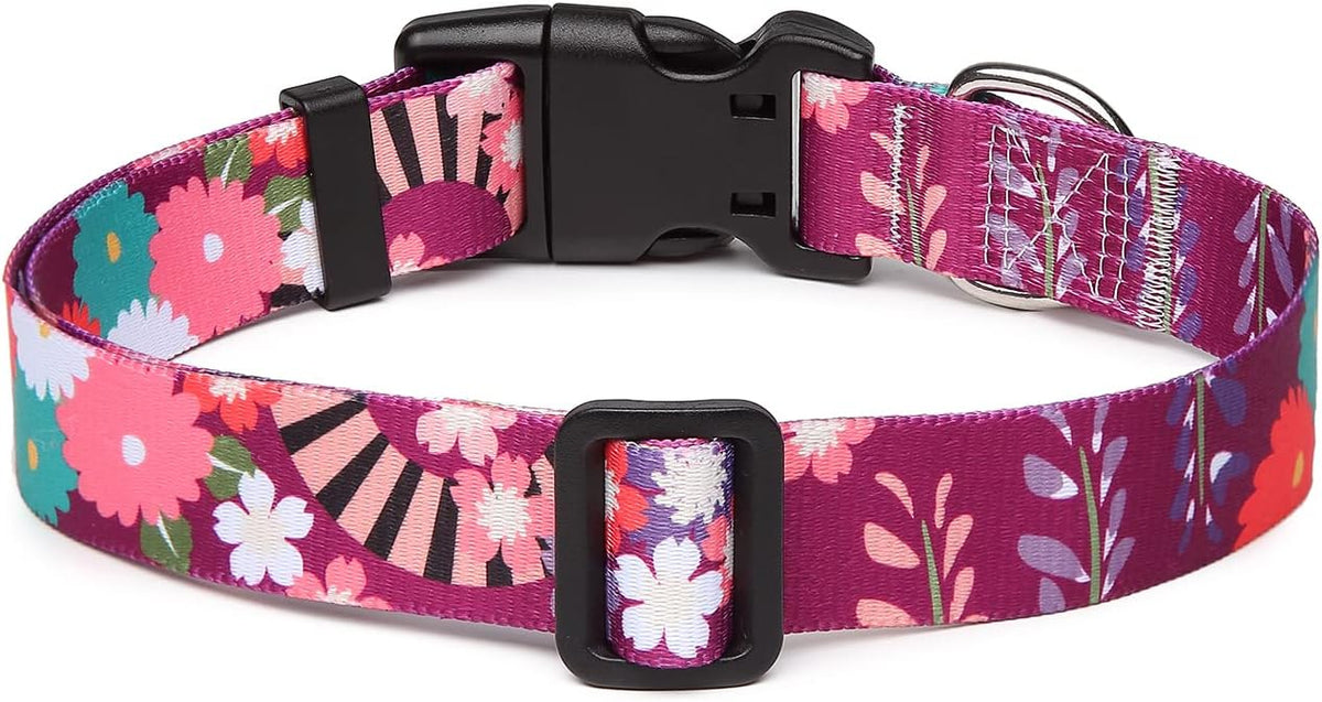 Mercano Adjustable Dog Collar - Special Design Patterns, Soft Nylon Comfortable Durable Pet Collar
