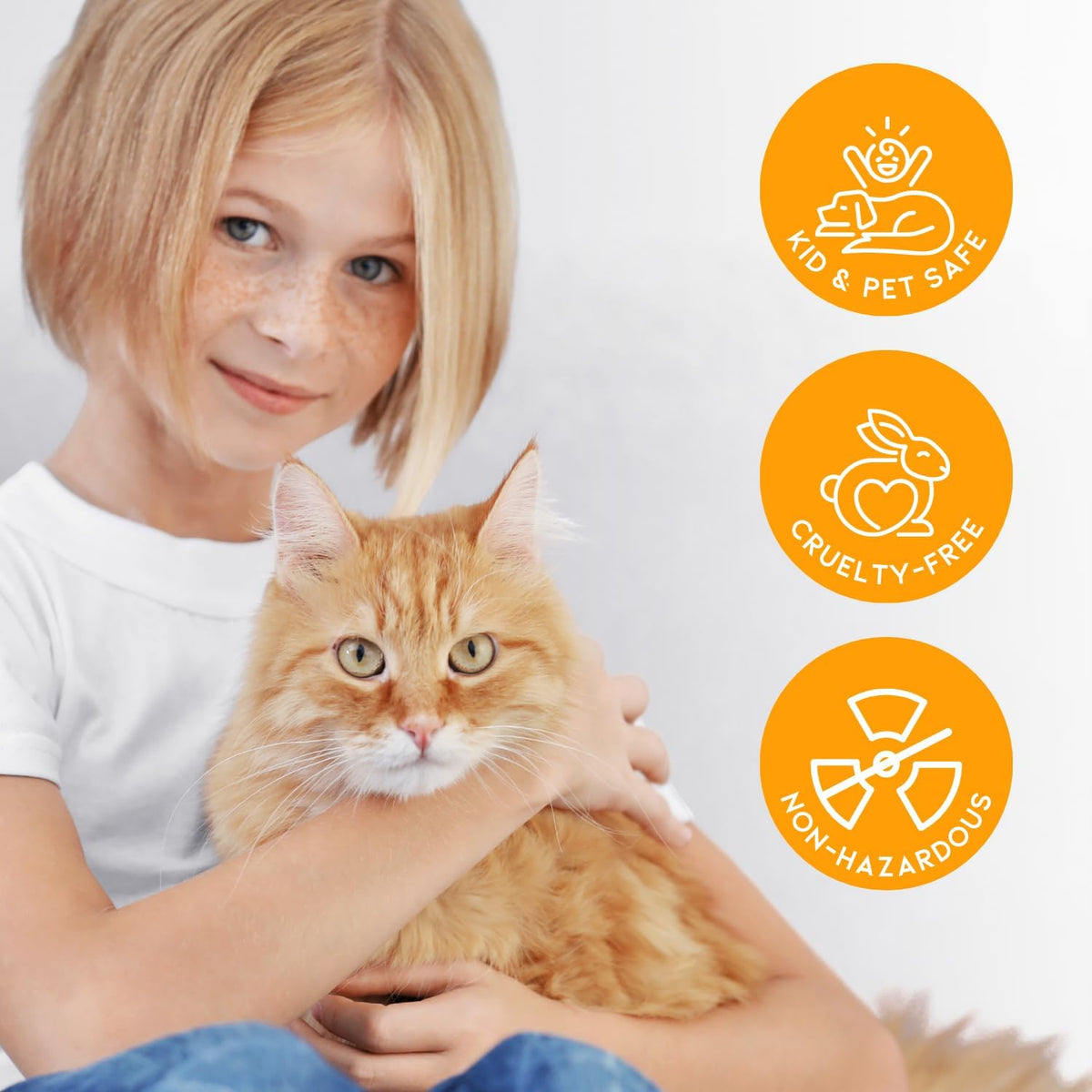 Cat Litter Deodorizer Jar (Orange Scent, 16 Oz, Pack of 1) - Cat Litter Odor Control Gel In A Jar