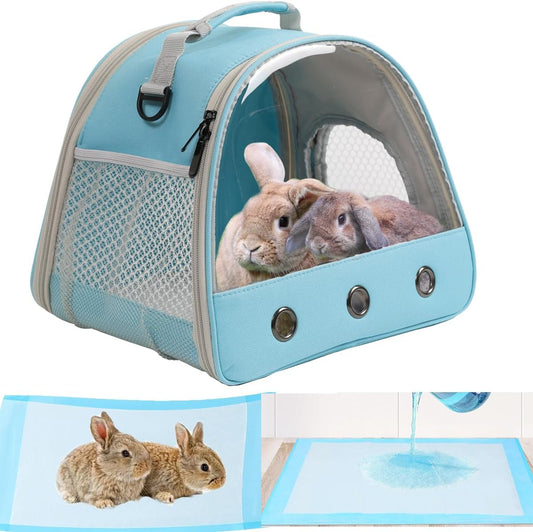 Bearded Dragon Travel Carrier with Absorbent Pad Set, Pee Pad with Leak-Proof Quick-Dry Design for