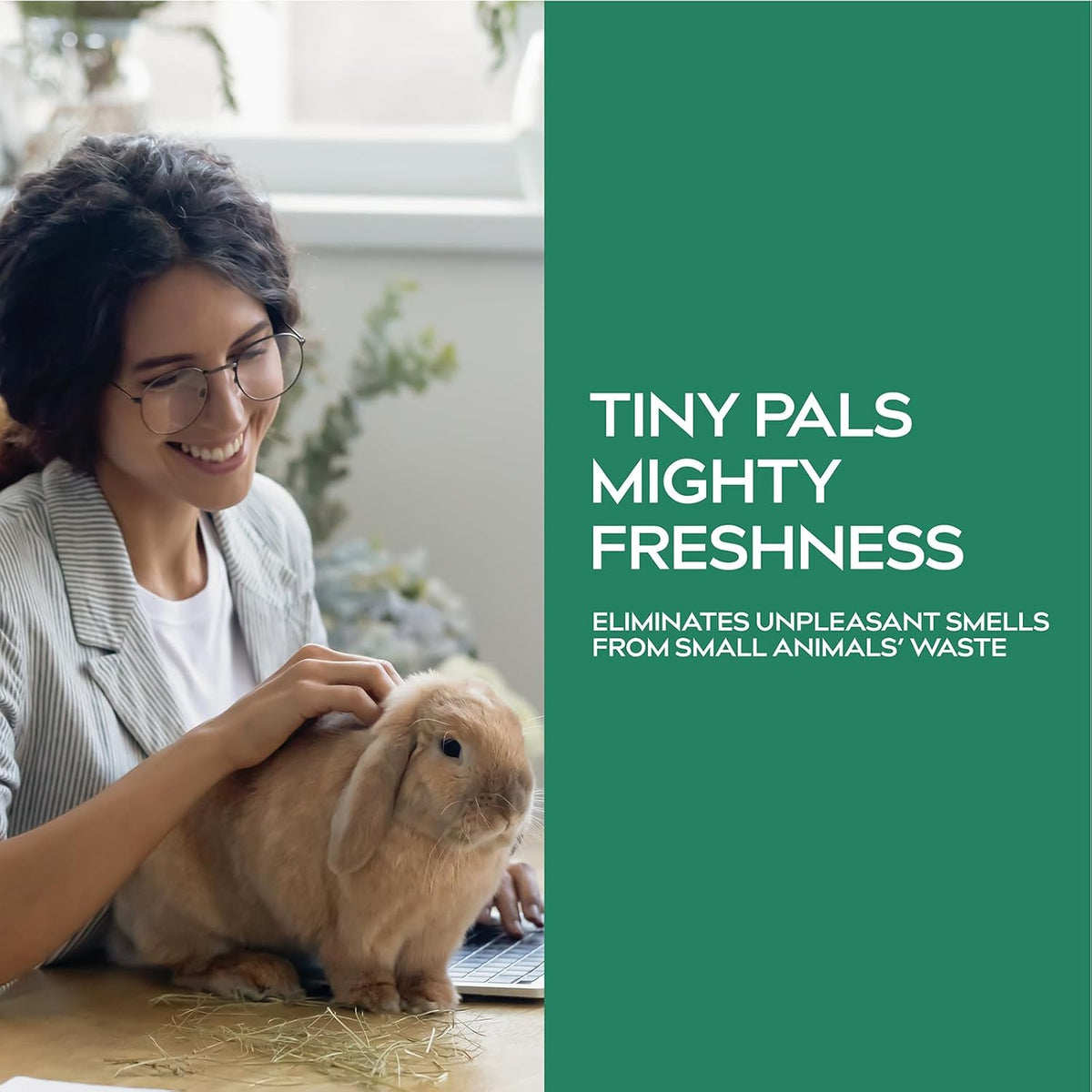 Small Animal Cage Deodorizer Spray – Unscented Natural Mineral Formula to Remove Odors in Hamster