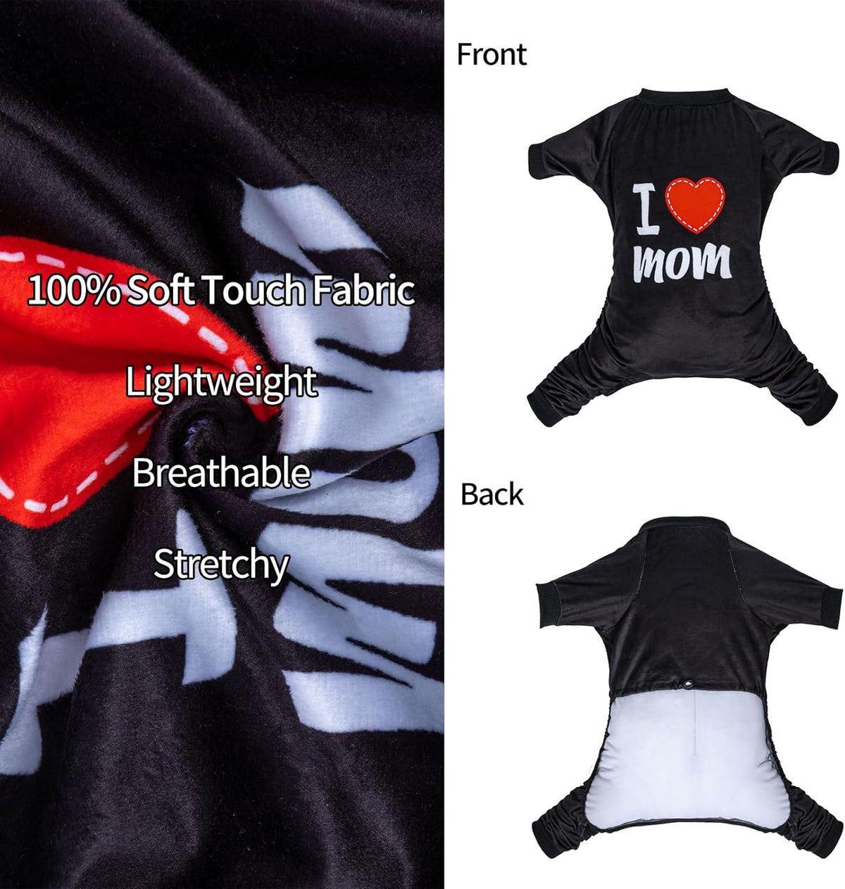CuteBone Dog Halloween Pajamas Puppy Onesies Small Dogs Soft Pjs Coat Cat Apparel Comfy Pet