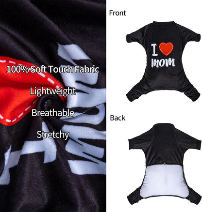 CuteBone Dog Halloween Pajamas Puppy Onesies Small Dogs Soft Pjs Coat Cat Apparel Comfy Pet