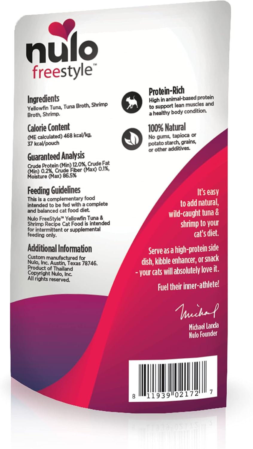 Nulo Freestyle Cat & Kitten Wet Cat Food Pouch, Premium All Natural Grain-Free Soft Cat Food Topper