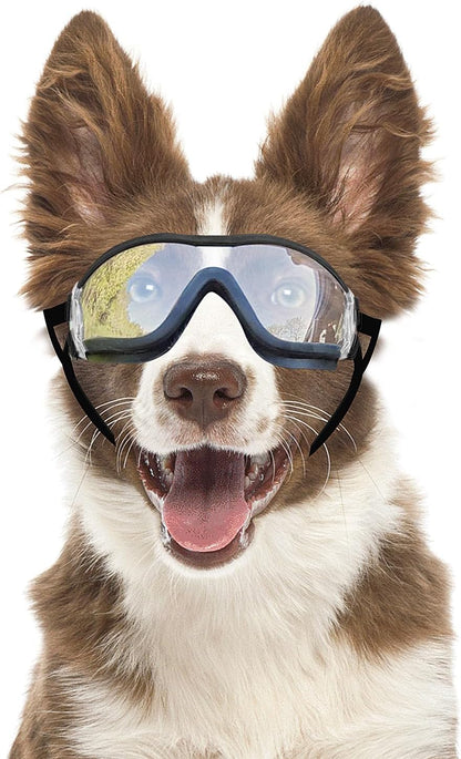 Dog Goggles Anti-UV Windproof Dog Sunglasses Eye Protection for Medium Large Dogs with Adjustable
