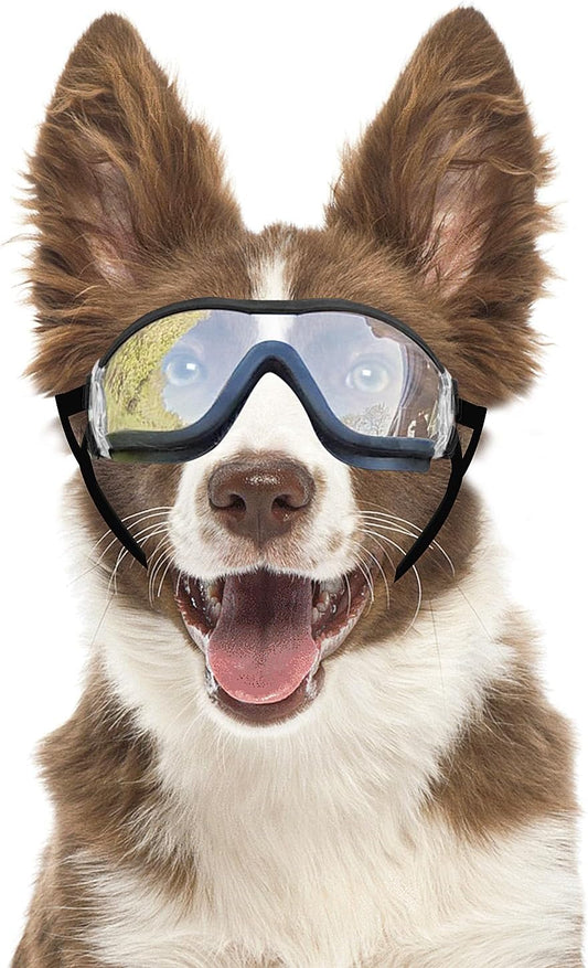 Dog Goggles Anti-UV Windproof Dog Sunglasses Eye Protection for Medium Large Dogs with Adjustable