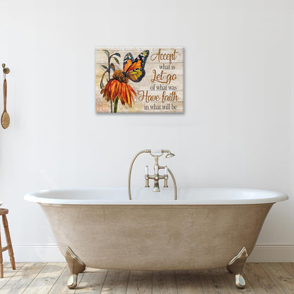 Farmhouse Butterfly Bathroom Pictures Wall Art, Rustic Floral Country Bathroom Wall Decor, Daisy