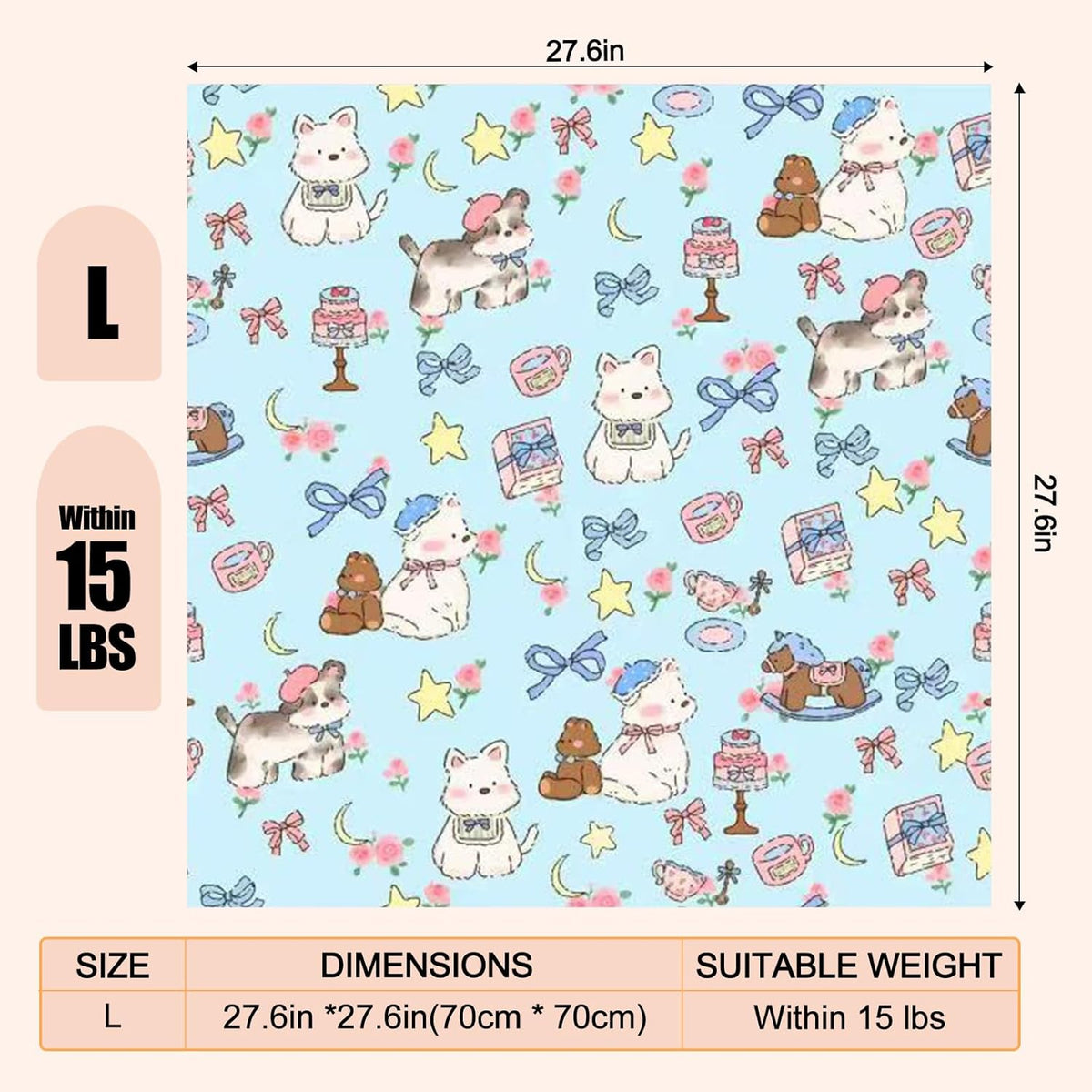 27.6" Cat Grooming Wrap Cat Wrap for Cutting Nails Cat Restraint for Nail Clipping Cat Swaddle Wrap