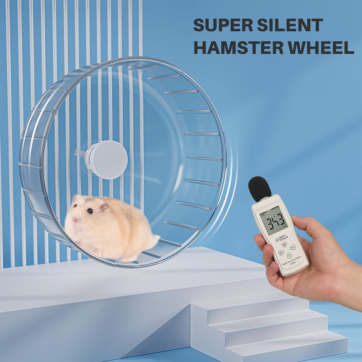 BUCATSTATE Hamster Wheel Silent, 5.5in Exercise Running Whees Quiet Spinner Mouse Wheels for Gerbil