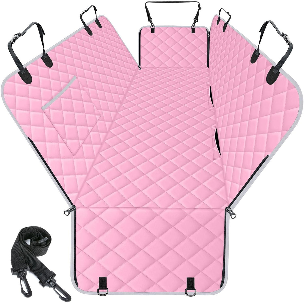 Waterproof Dog Car Seat Cover for Back Seat - Durable, Scratch Proof Pet Hammock with Nonslip