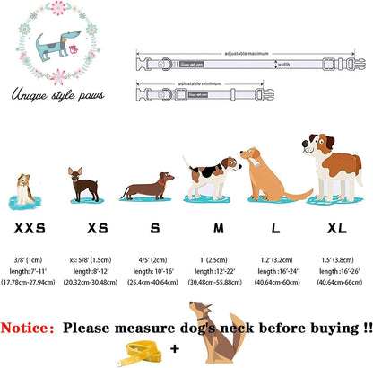 Unique style paws Christmas Dog Collar with Bow Best Winter for Small Medium Large Dogs -Christmas