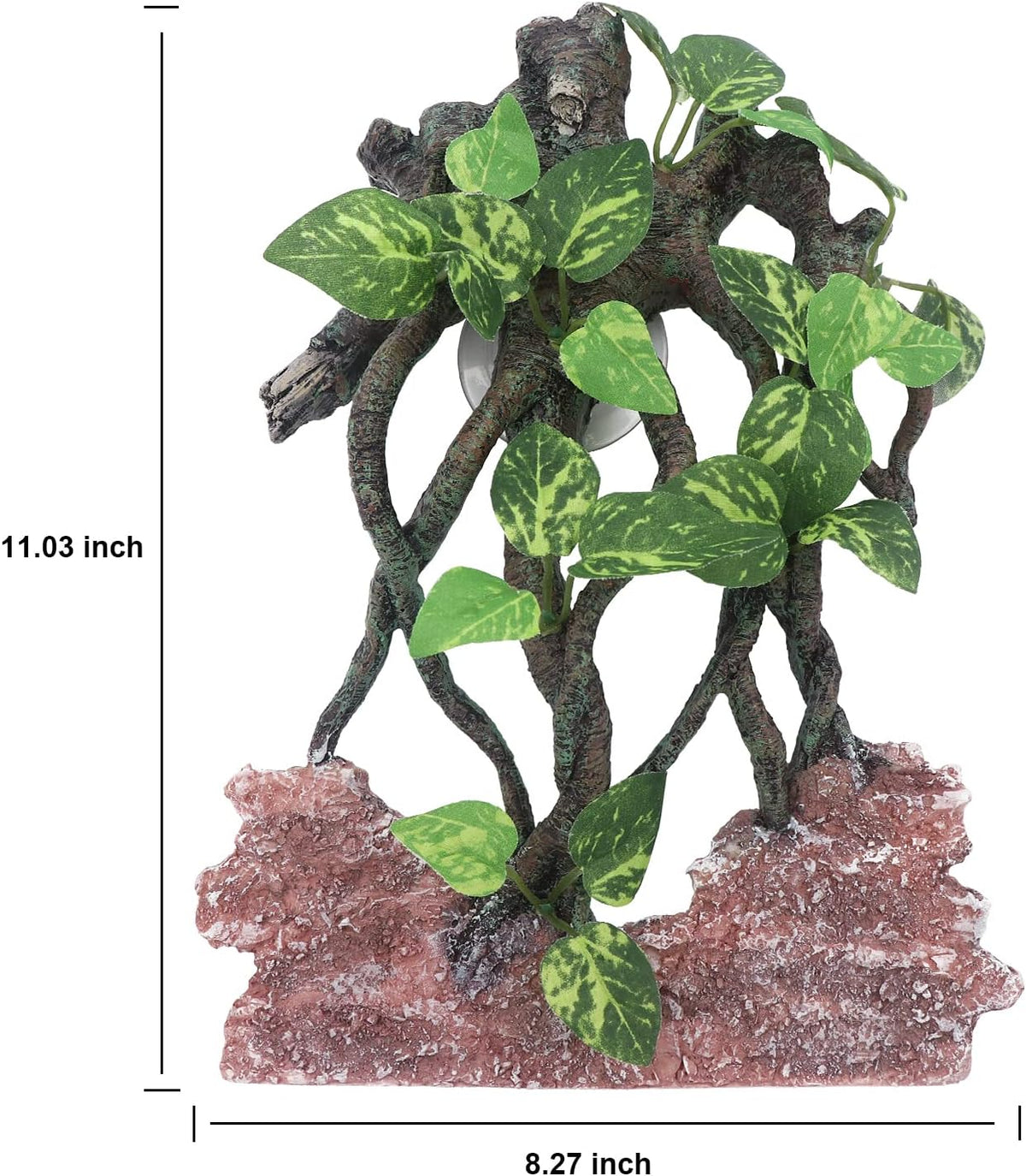 AQUA KT Reptile Terrarium Climb Corner Tree Branch Rock Background Decoration with Suction Cup for