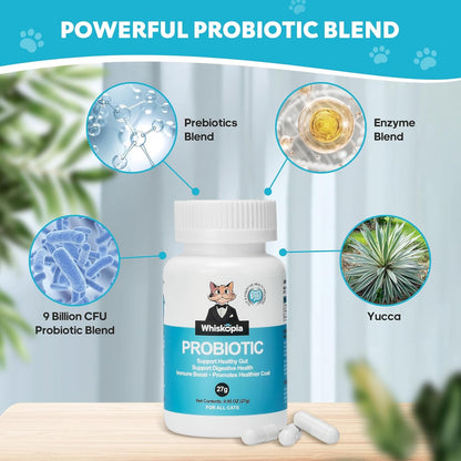Probiotics for Cats - Cat Probiotic Supplement for Digestive & Gut Support, Diarrhea Relief