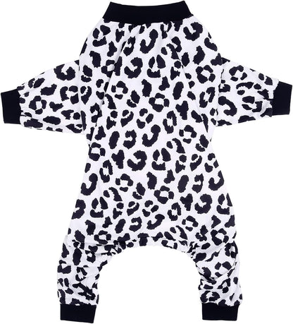 HDE Dog Pajamas One Piece Jammies Jumpsuit Pet Clothes Outfit Stretchy Lightweight Comfy Shirt Pjs