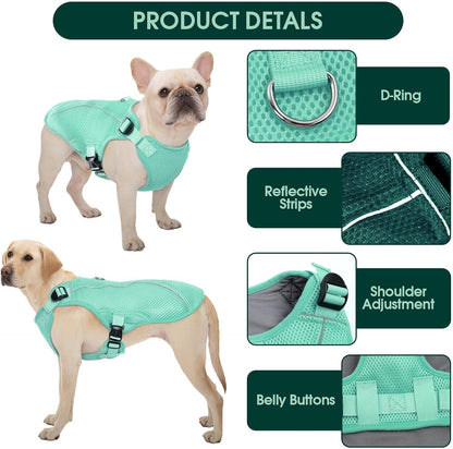 Kuoser Dog Cooling Vest for Large Dogs, Lightweight Doggie Cooler Jacket Breathable Mesh Pet