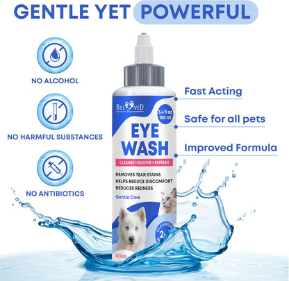 Dog Eye Drops & Eye Infection Treatment for Dogs and Cats – Soothe Infection & Allergy, Relieve Dry