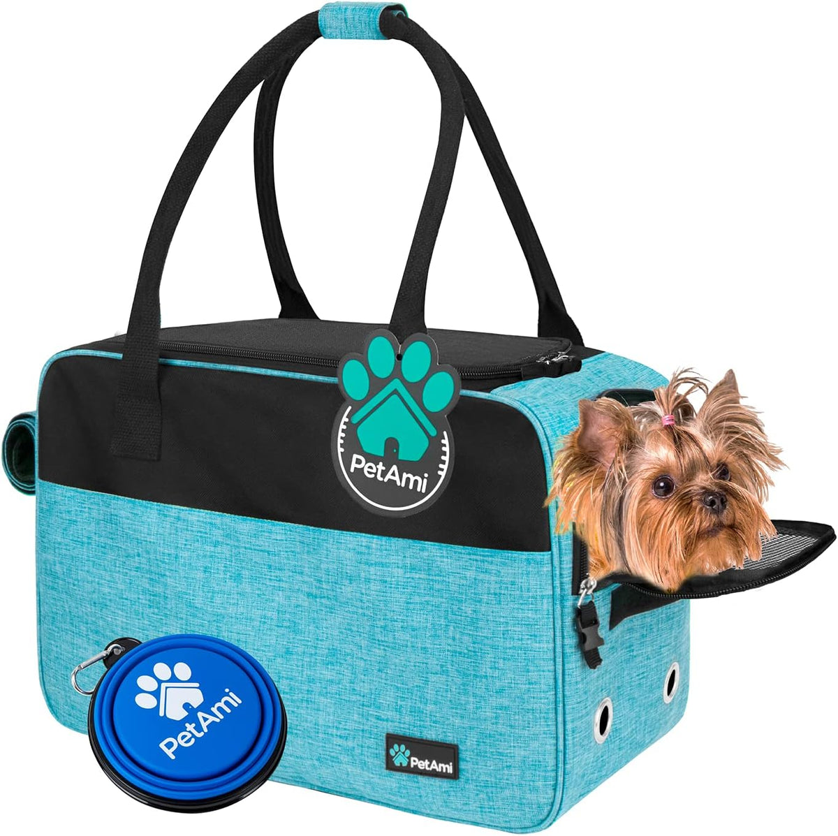 PetAmi Dog Purse Carrier for Small Dogs, Airline Approved Soft Sided Pet Carrier with Pockets