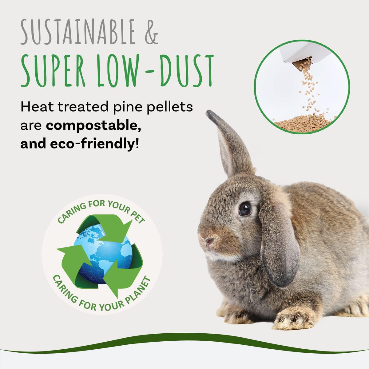 Small Pet Select Pine Pellet Bedding 8lb, Litter Pellets for Rabbit, Guinea Pig, Hamster, Bunny and