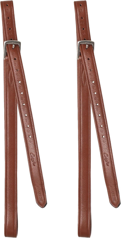 Exion FlexiStrong Stirrup Leathers for English Saddles – 1" Premium Calfskin with Nylon Core