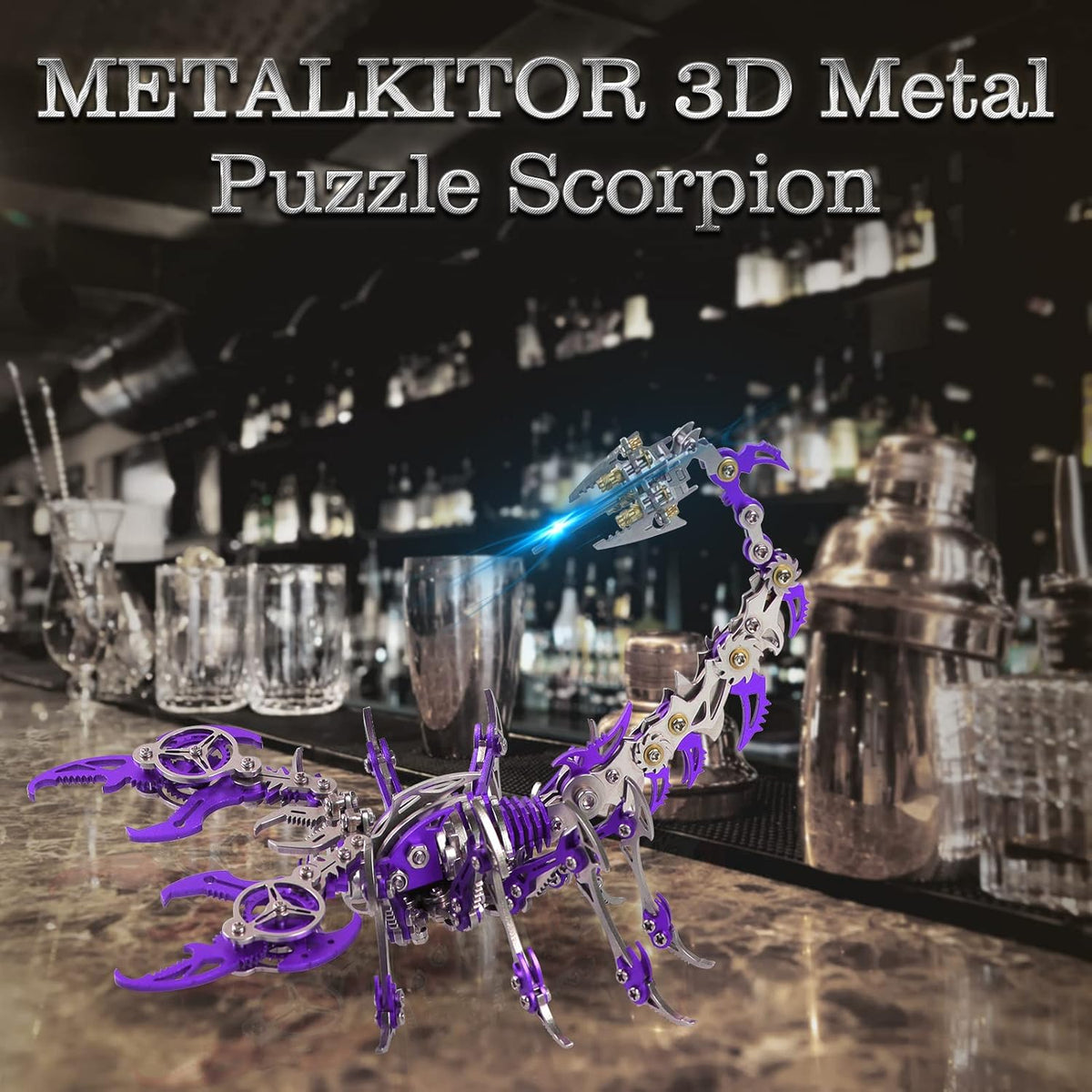 Scorpion 3D Metal Puzzles Kits for Adults Teens – 454 Pcs – Mechanical Assembly Models – 4 Hours to