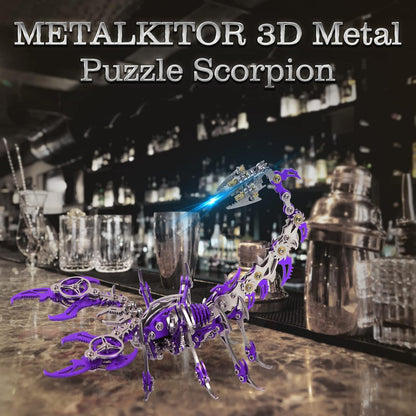 Scorpion 3D Metal Puzzles Kits for Adults Teens – 454 Pcs – Mechanical Assembly Models – 4 Hours to