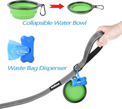 PetBonus Double Dog Leash, No Tangle Dual Leash, Reflective Walking Training Lead, 4 Comfortable