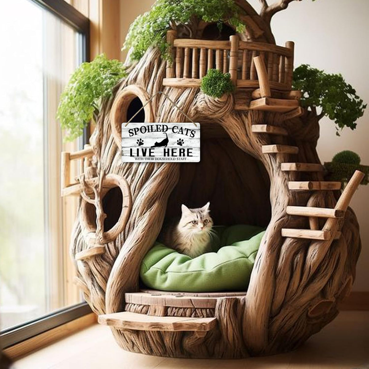 Cat Wall Decor For Cat Lovers Hanging Wood Cat Home Decor Fall Cat Wooden Sign Cat Christmas Decor