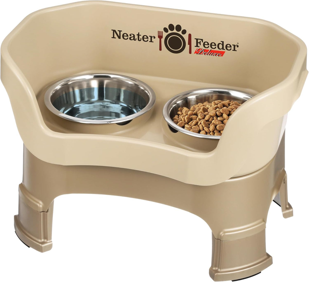 Neater Feeder Deluxe Mess Proof Dog Bowls Elevated Medium Sized Dogs (19-40 lbs) Made in USA, No