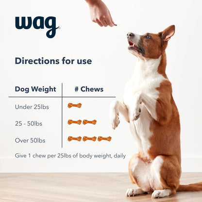 Amazon Brand - Wag Probiotic Supplement Daily Chews for Dogs, Supports Digestion and Gut Health