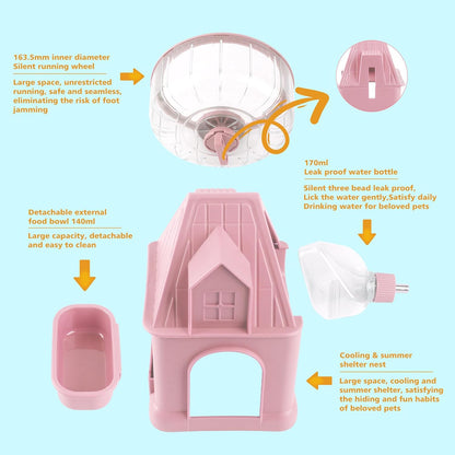 4 in 1 Silent Large Hamster Wheel Multifunctional Hamster Running Wheel Quite Running Spinner Wheel