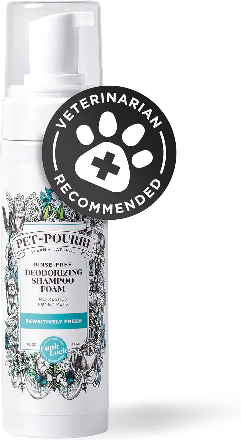 Poo-Pourri Rinse-Free Deodorizing Dry Shampoo for Dogs & Cats – Moisturizing Skin & Coat Soothing