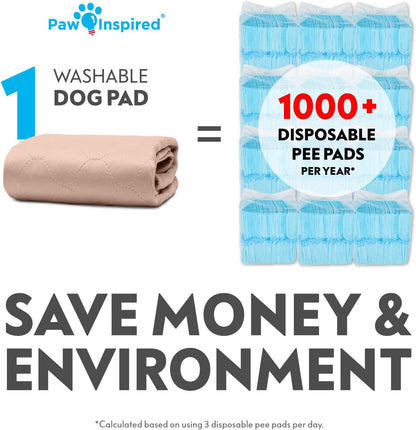 Paw Inspired Round Washable Pee Pad for Dogs | Reusable Puppy Pad for Potty Training, Whelping