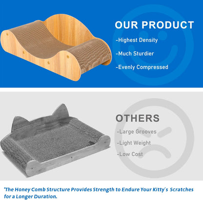 Cat Scratcher Cardboard, Scratching Pad House Bed Furniture Protector, Infinity Shape, Curved