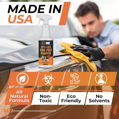 32oz Heavy Duty Bird Poop Remover & Stain Cleaner for Cars and Outdoor Vehicles - Powerful Stain
