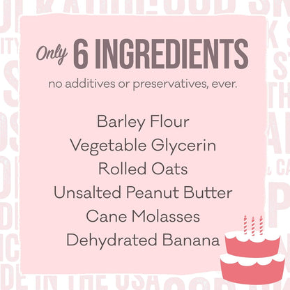 Polkadog Cake Batter Dog Treats – Soft & Chewy Premium Birthday Treats with Peanut Butter & Banana