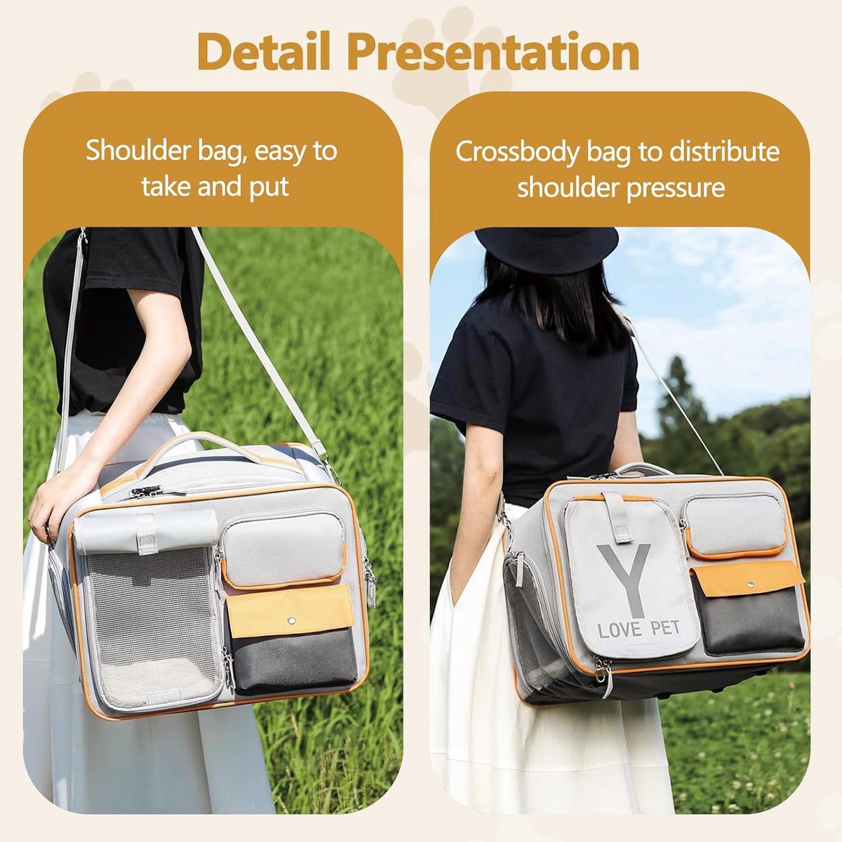 Dog Backpack, Pet Backpack with Upgrade Waist Cushion Design to Better Fit The Waist, Ventilated