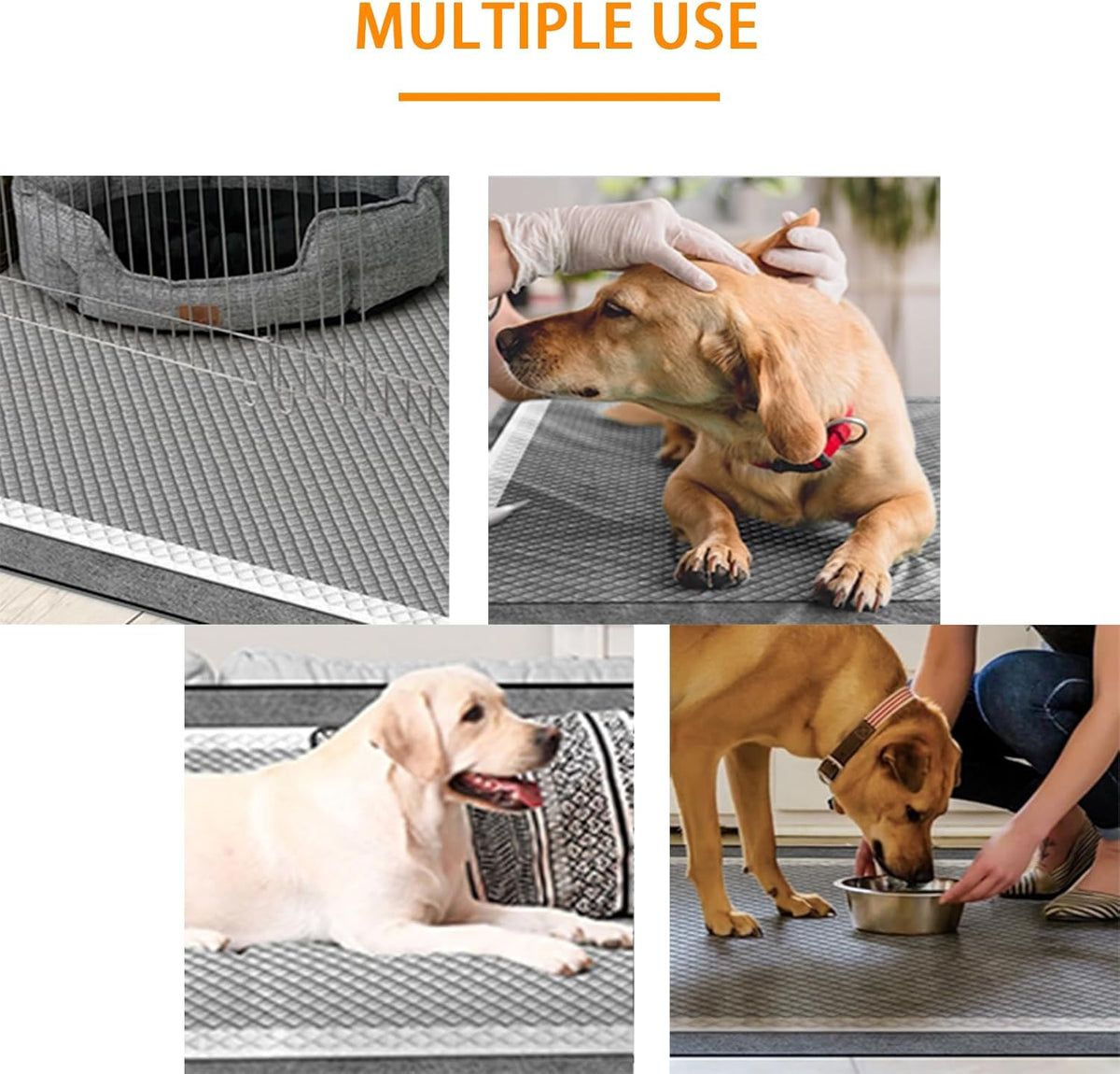 Dog and Puppy Pee Pads 100 Count, 23'' x 30'' Charcoal Odor-Control Puppy Pads with Leak-Proof