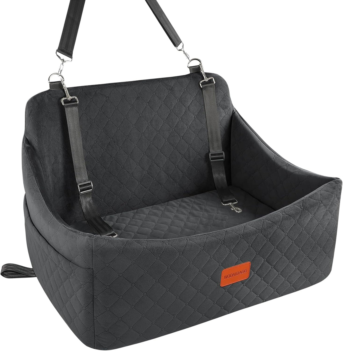 Dog Car Seat for Medium & Large Dogs Up to 55lbs, Memory Foam Cushion, Washable Cover, Safety